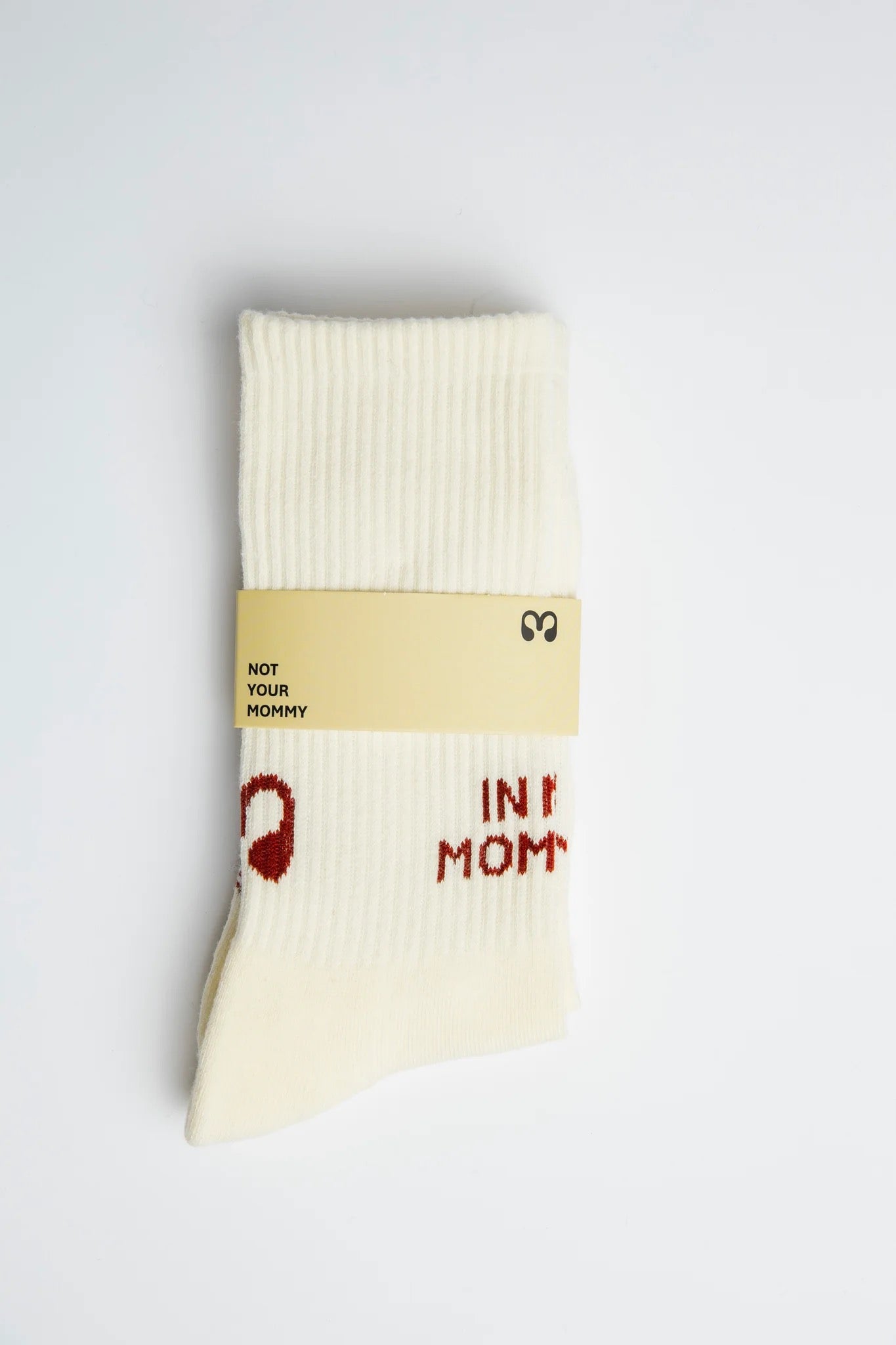 NOT YOUR MOMMY IN MY MOM ERA Socken, weiß