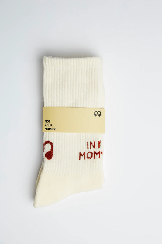 NOT YOUR MOMMY IN MY MOM ERA Socken, weiß