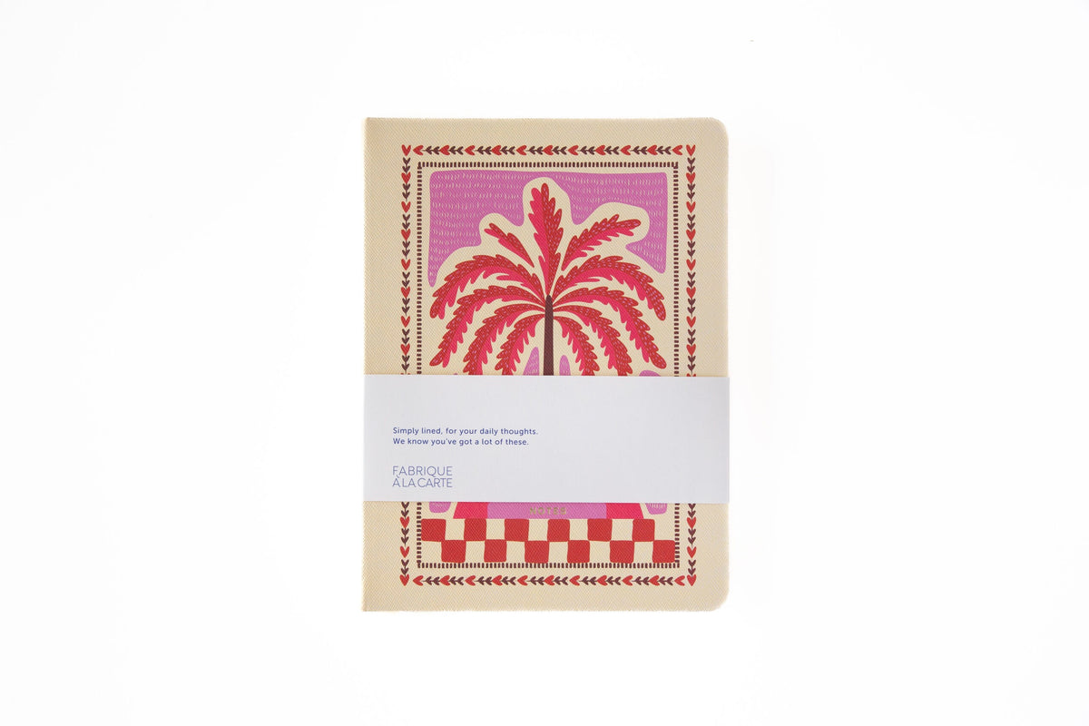 A-JOURNAL FABRIQUE Notebook, palmtree pink