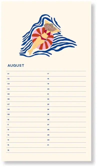 A-JOURNAL SUN Geburtstagskalender, pink