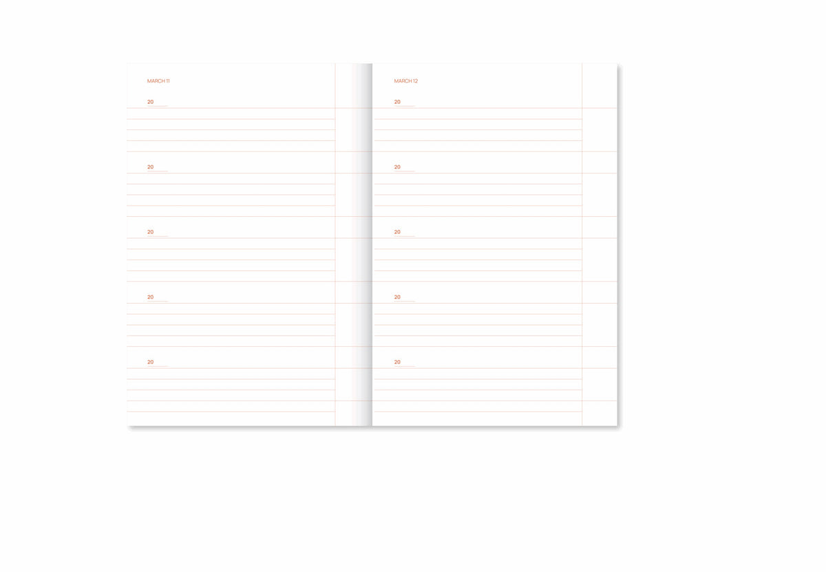 A-JOURNAL ONE LINE A DAY Notizbuch, pink/ rot