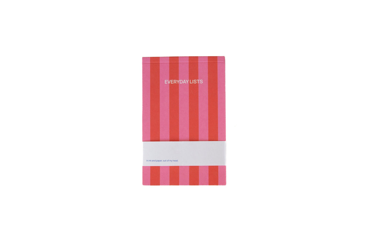 A-JOURNAL EVERYDAY LISTS Notizblock, pink/ rot