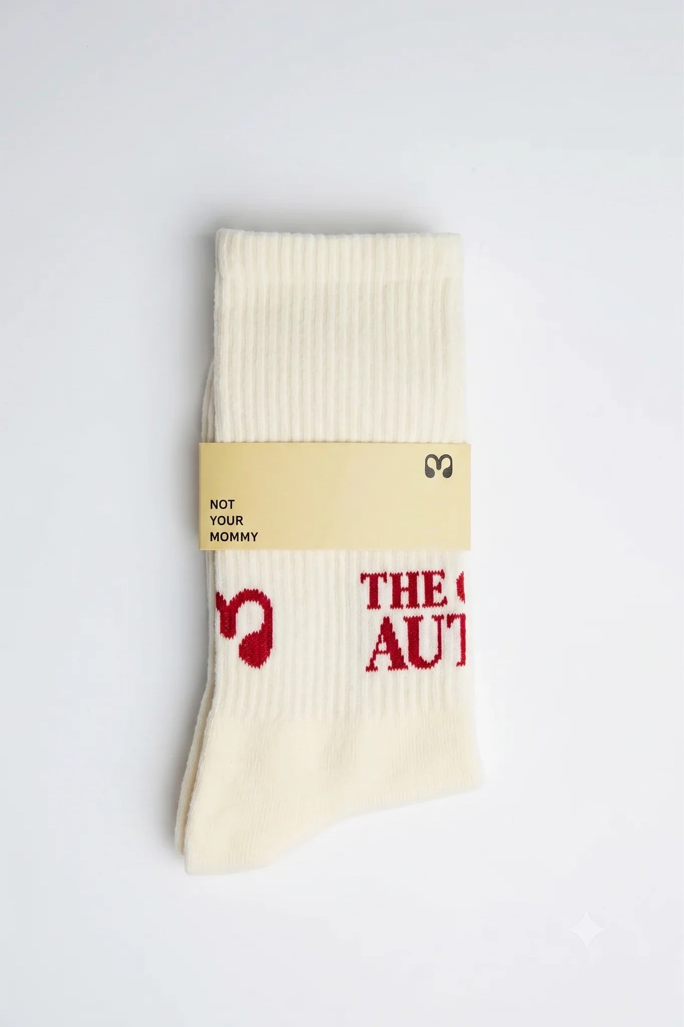 NOT YOUR MOMMY COOL AUNT Socken, weiß