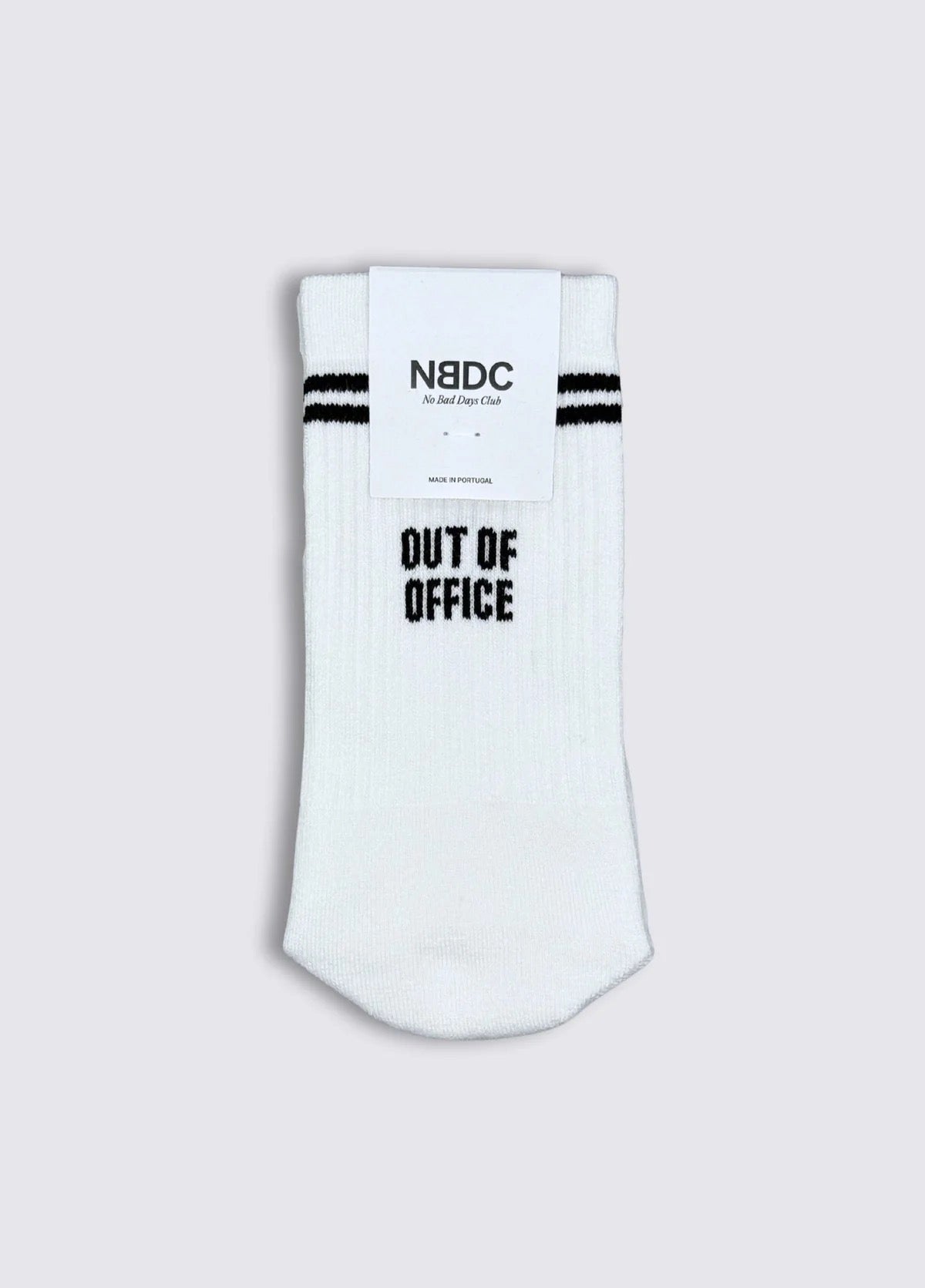 NBDC OUT OF OFFICE RETRO Socken, weiß