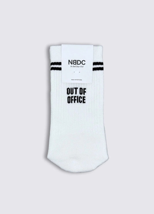 NBDC OUT OF OFFICE RETRO Socken, weiß