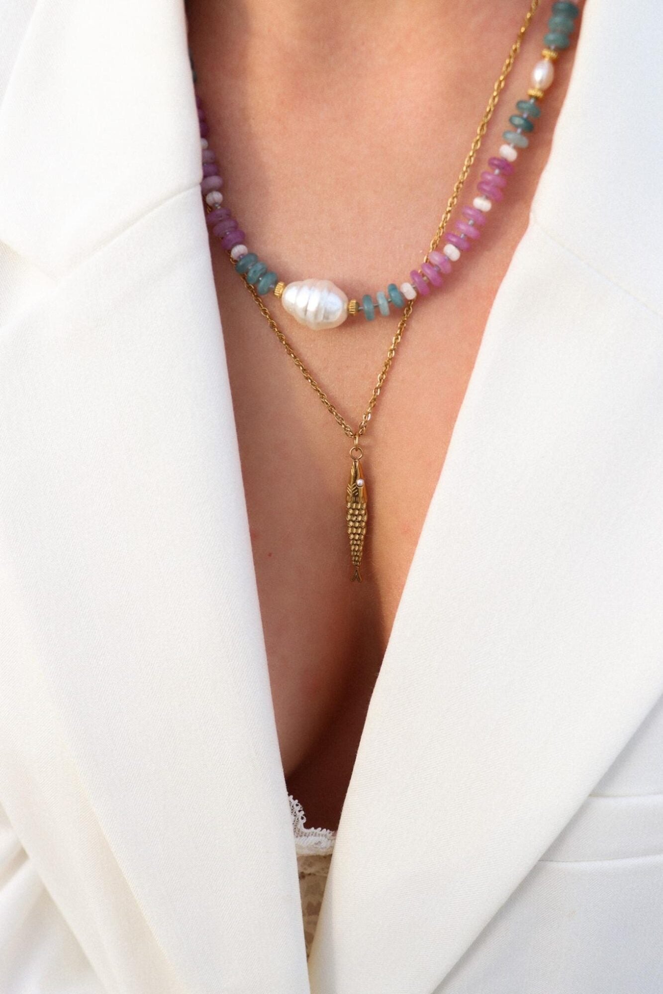 LABEL KIKI CATCH OF THE DAY Kette, gold