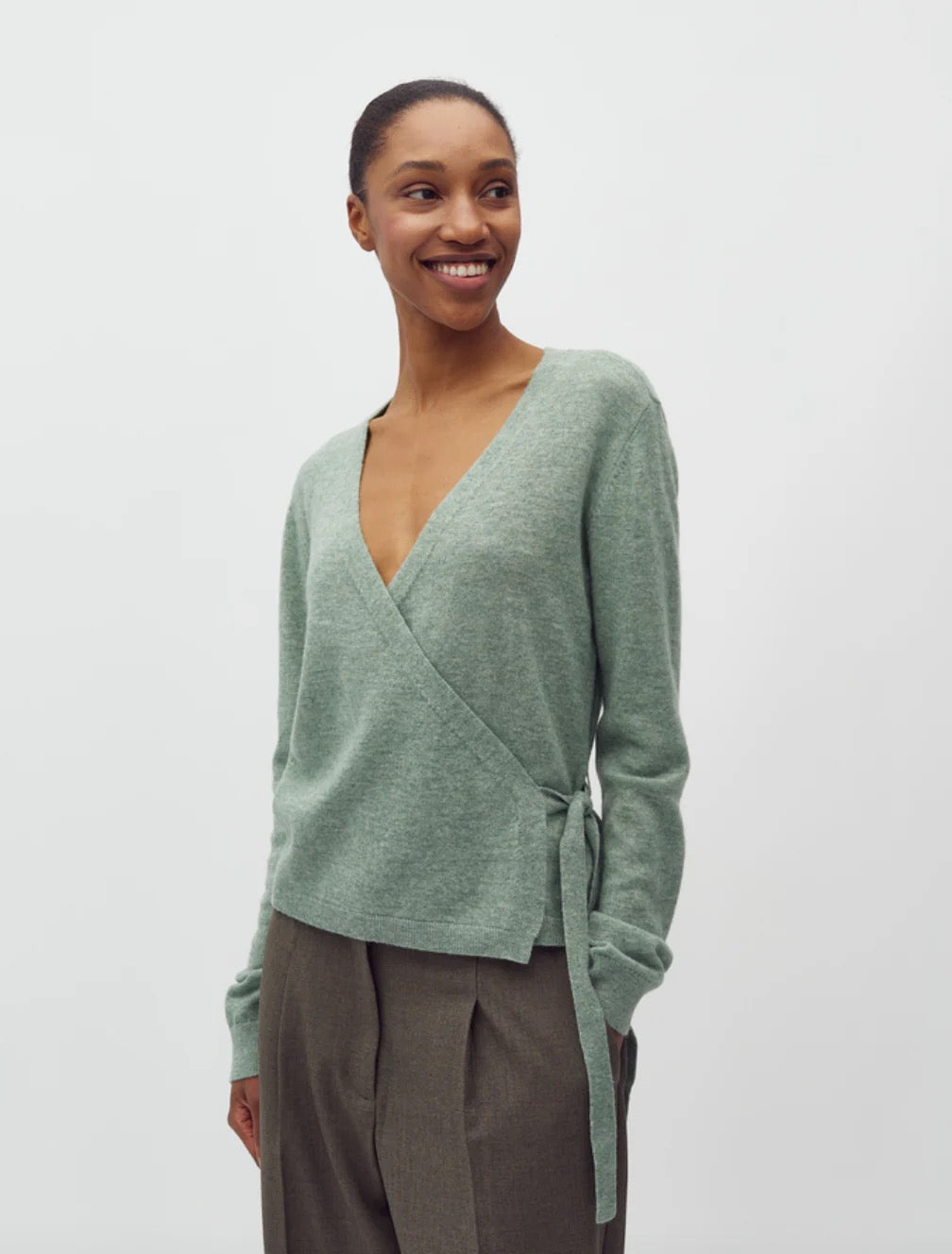 MBYM LARISA Cardigan, iceberg green melange