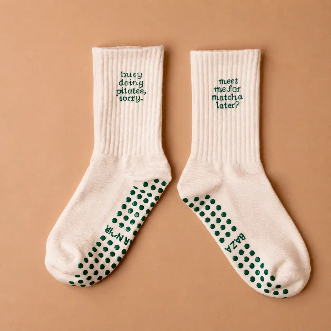 BAZAAR NOIR BUSY DOING PILATES Socken, beige