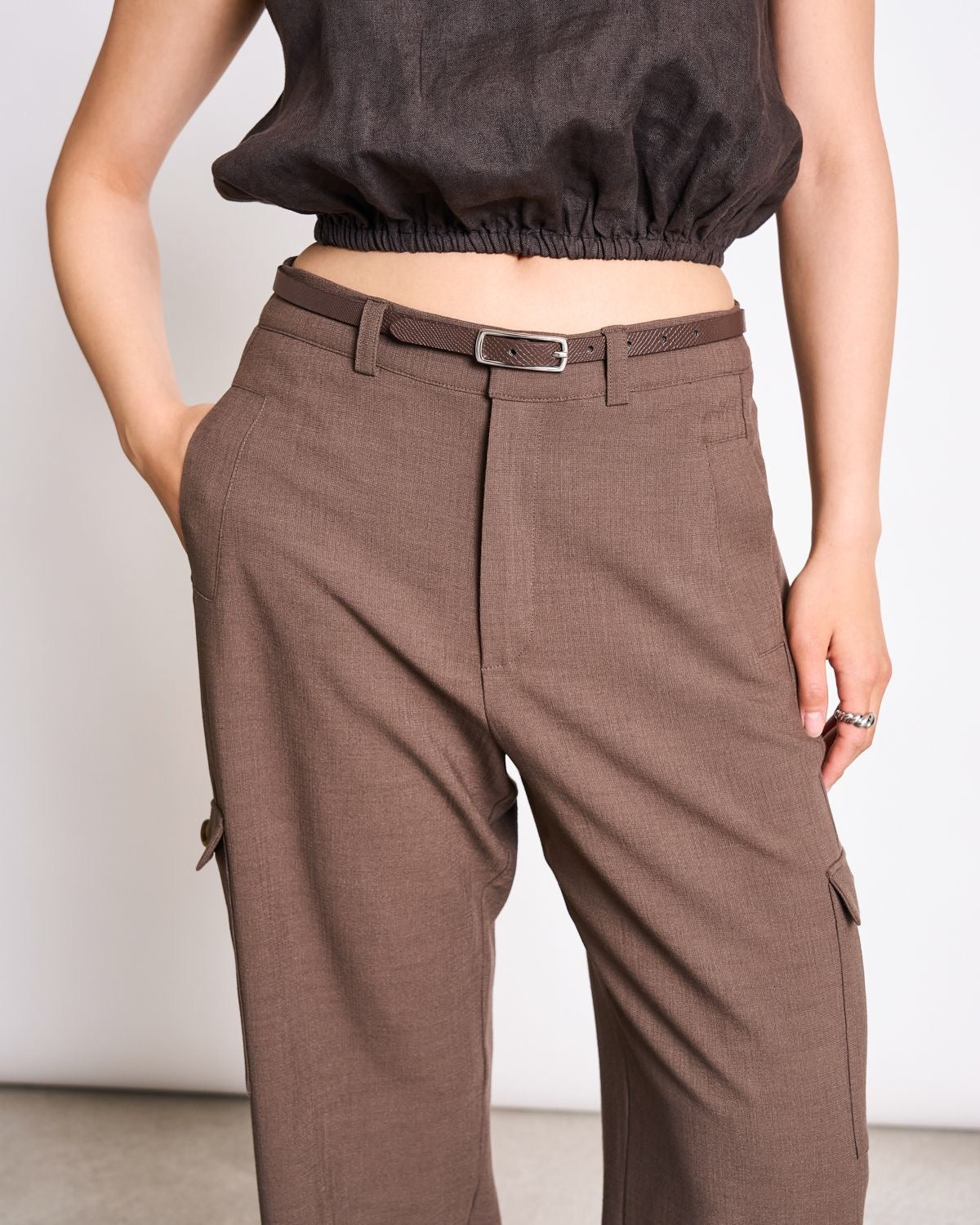 JAN|N JUNE NYBY Gürtel, snake brown/ silver