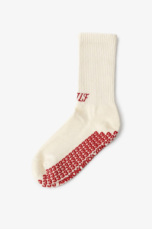 NOT YOUR MOMMY PILATES MILF Socken, creme