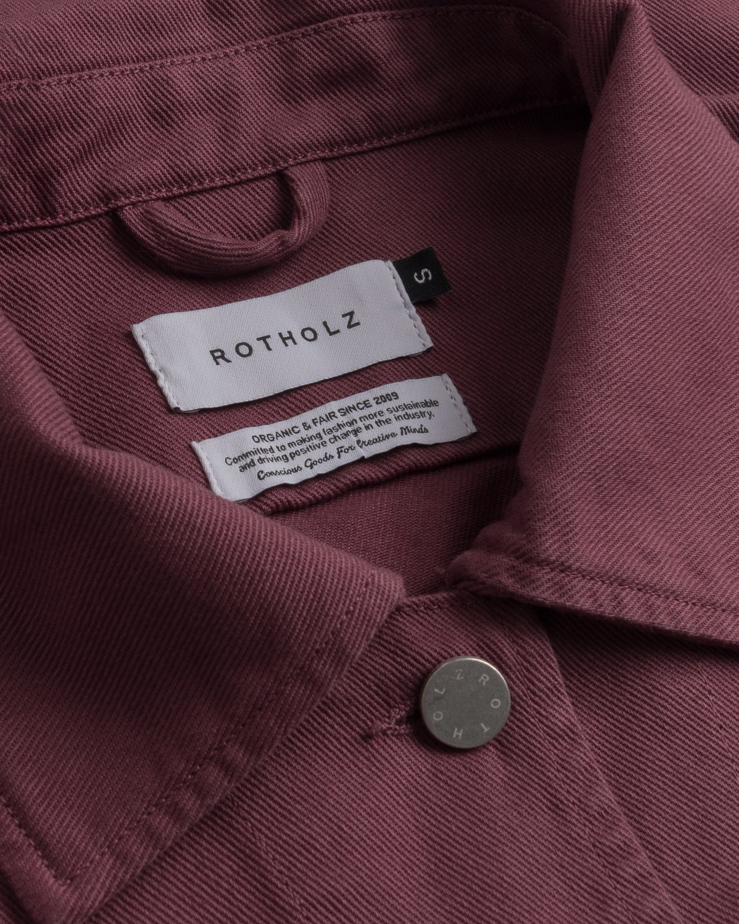 ROTHOLZ CROPPED Jacke, washed burgundy