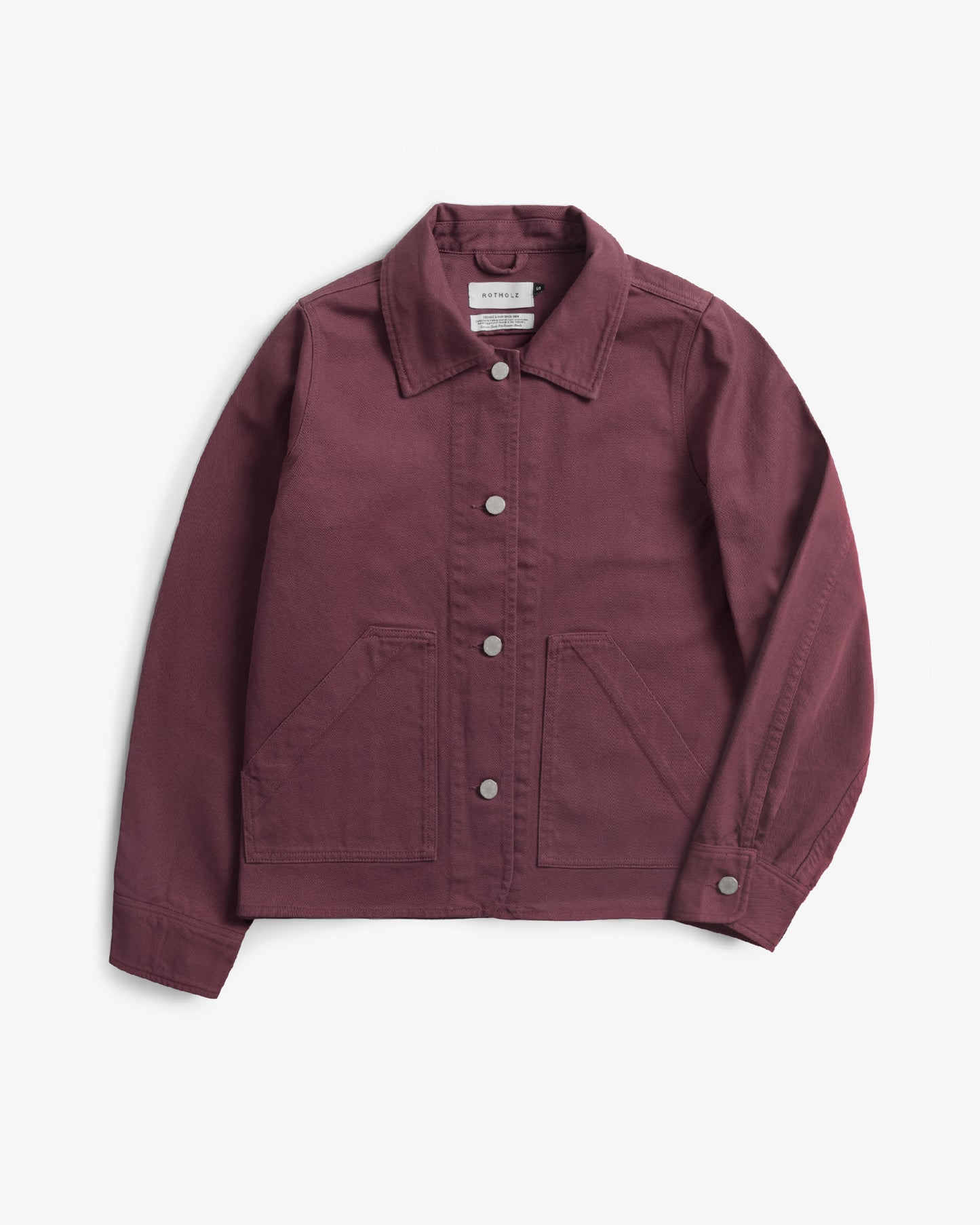 ROTHOLZ CROPPED Jacke, washed burgundy