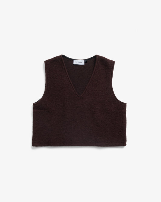 ROTHOLZ CROPPED Pullunder, rosewood brown