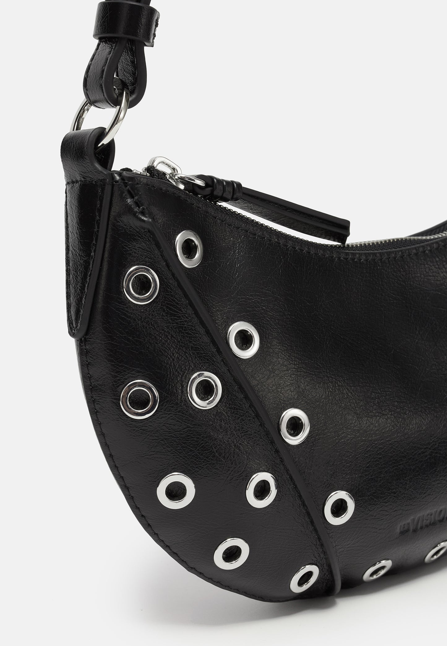 LES VISIONNAIRES ENYA MINI RIVET GLOSSY Handtasche, schwarz