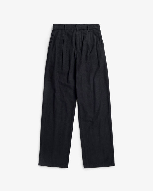 ROTHOLZ FLANNEL Hose, schwarz