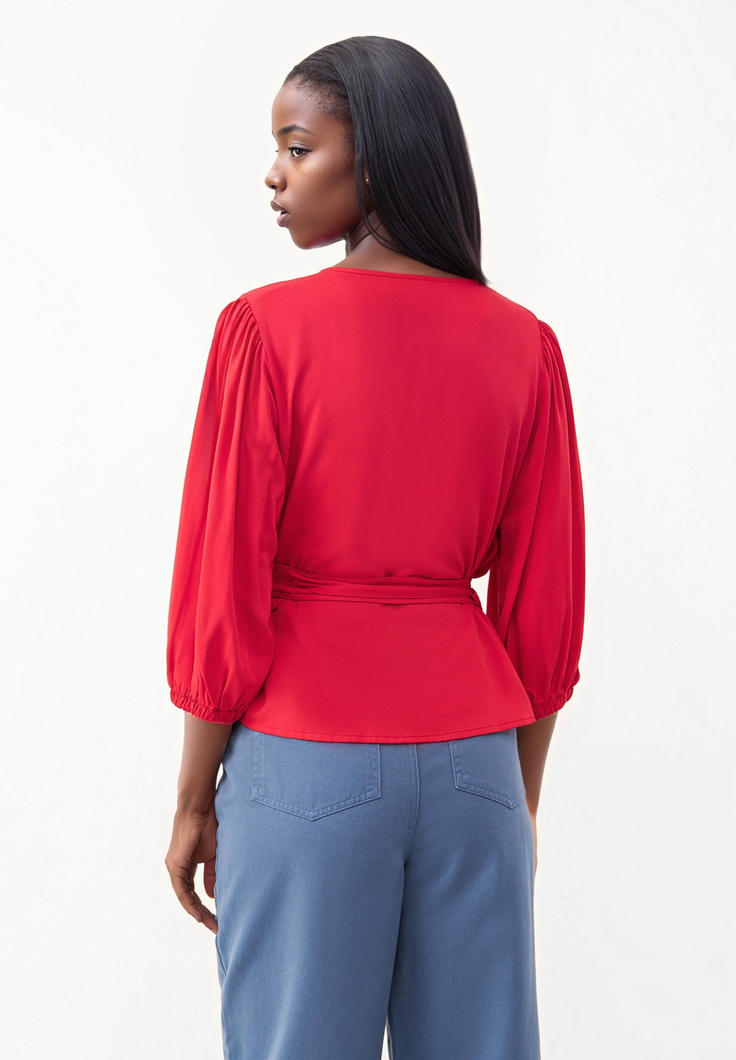 GIVN BERLIN NATASHA Wickelbluse, rot