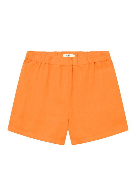 GIVN BERLIN CLEO Leinen-Shorts, orange