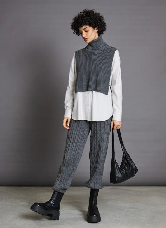 JAN|N JUNE TUUVA Fake Turtleneck, dark grey
