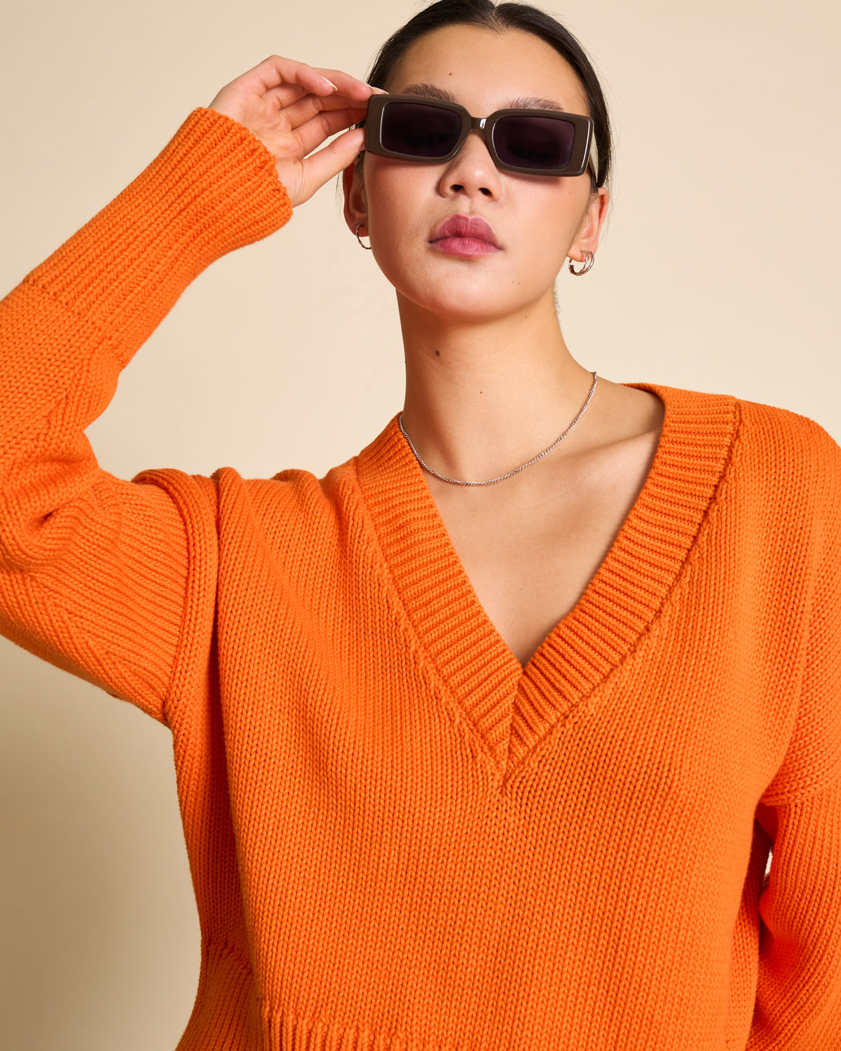JAN|N JUNE LUZ Pullover, bright orange