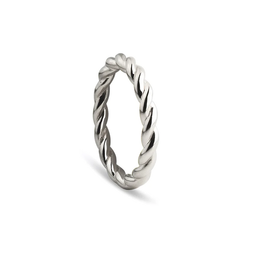 JEBERG JEWELLERY TWISTED RING, silber