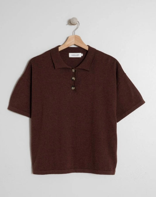 INDI&COLD POLO T-Shirt, rotbraun