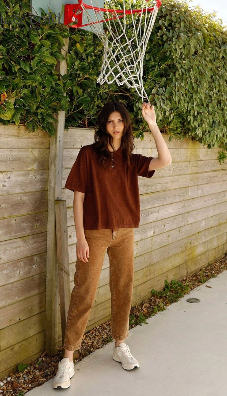 INDI&COLD POLO T-Shirt, rotbraun