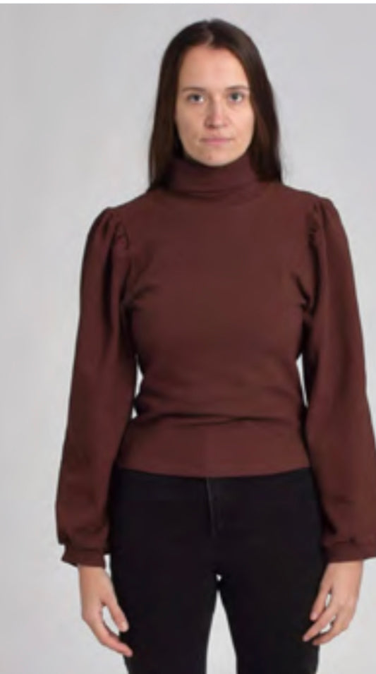 ADDITION SMART SWEATER TURTLENECK Pullover, hot chocolate