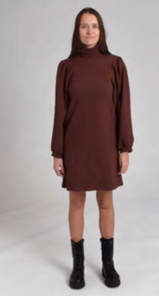 ADDITION SMART DRESS TURTLENECK Kleid, hot chocolate