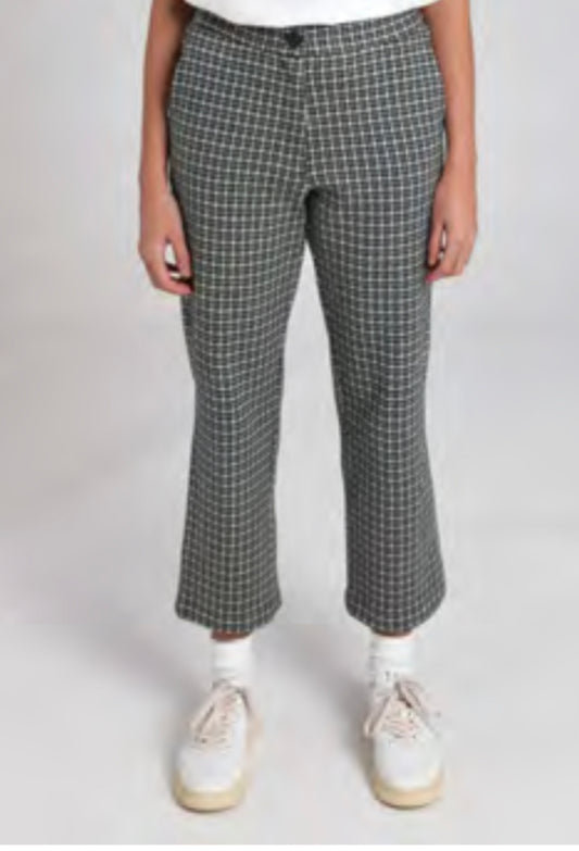 ADDITION STRAIGHT PANTS CROPPED Hose, houndstooth