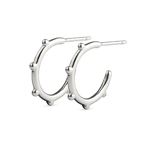 JEBERG JEWELLERY DOT HOOPS Ohrringe, silber