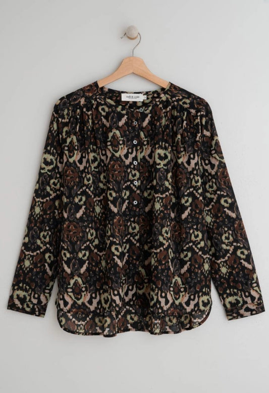 INDI&COLD ETHNIC Bluse, schwarz