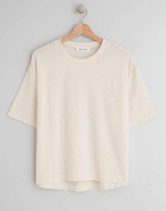 INDI&COLD BASIC HEMP T-Shirt, weiß