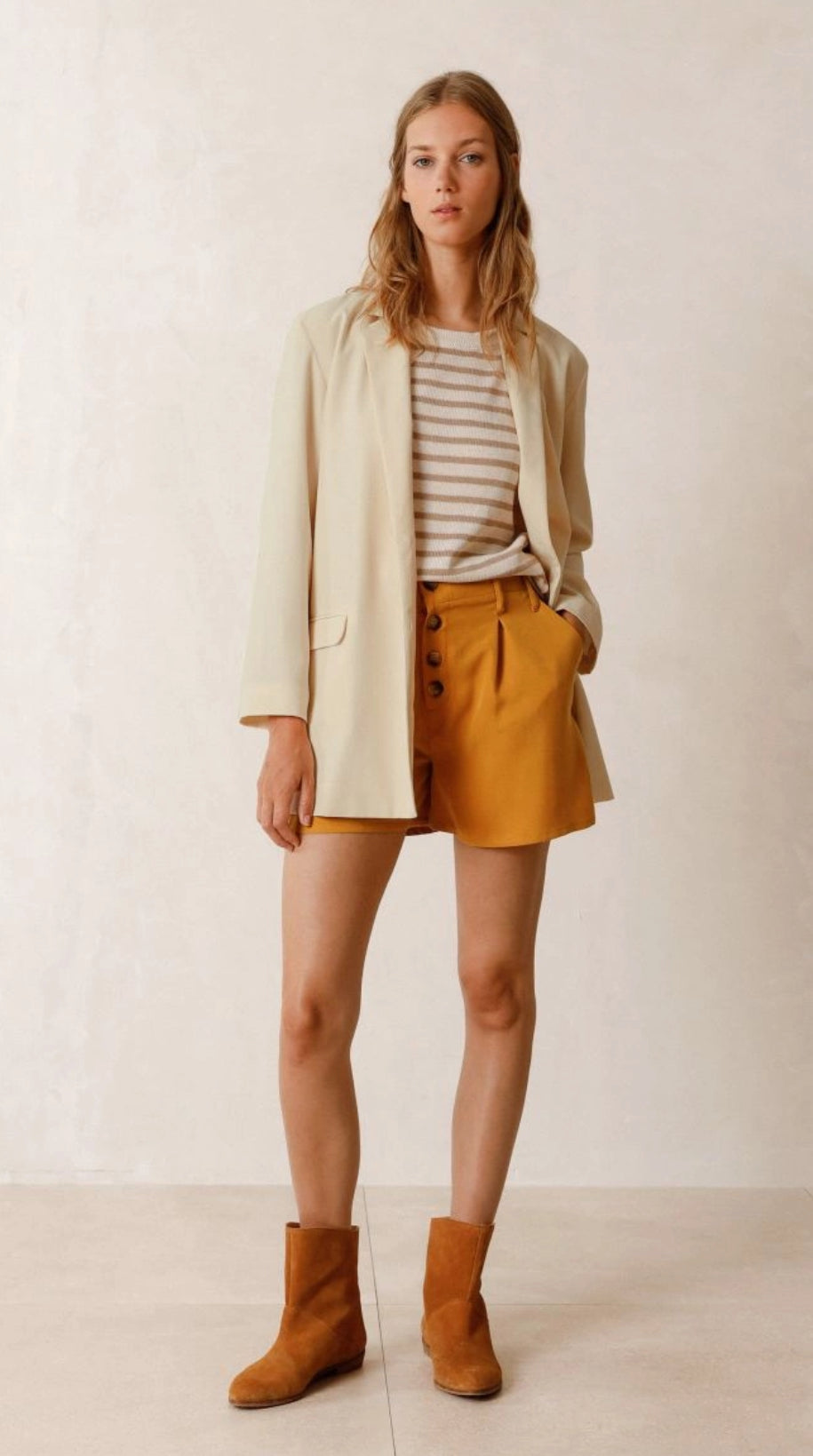 INDI&COLD FLOWY Blazer, weiß