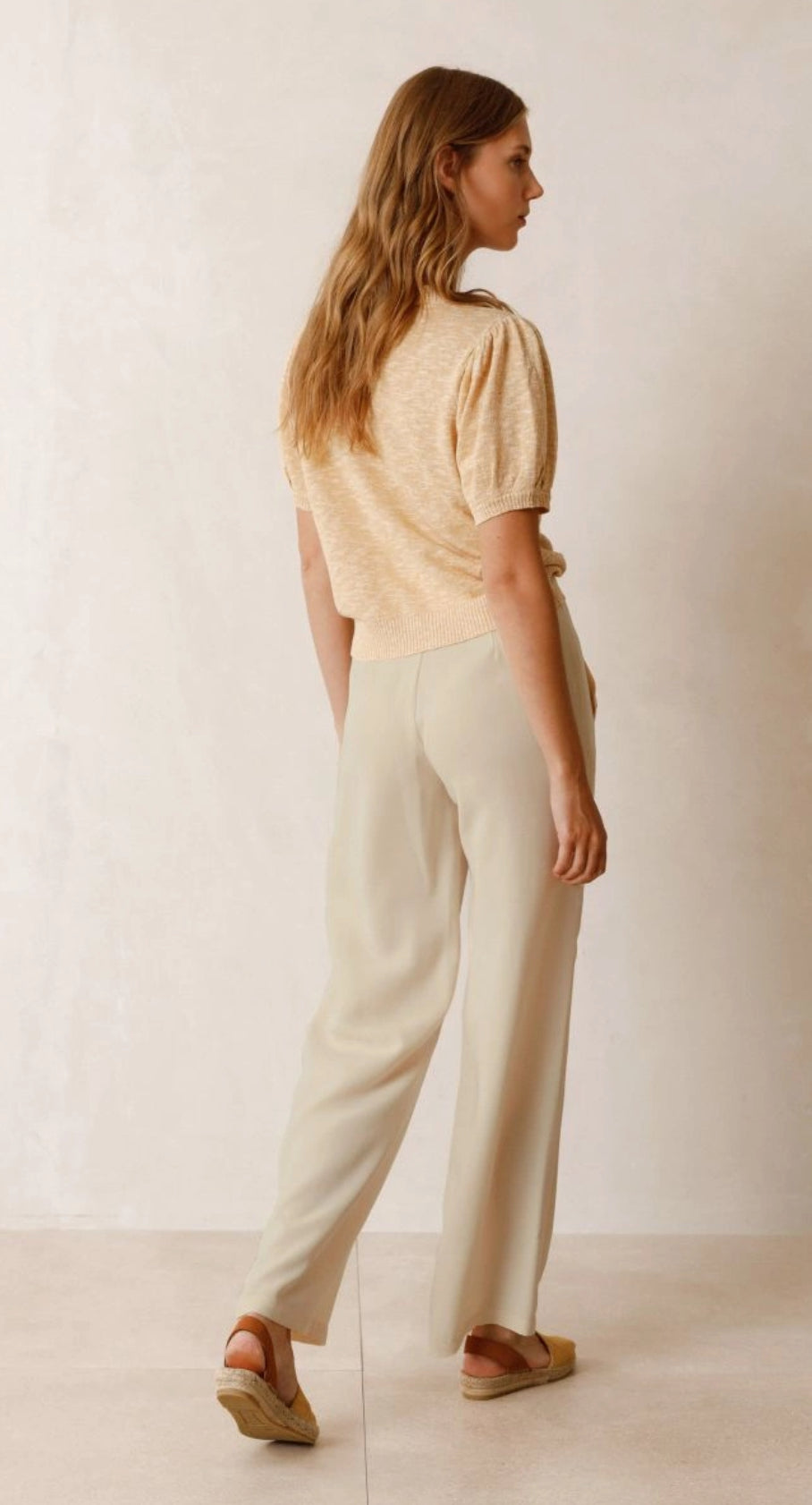 INDI&COLD DOUBLE-BUTTON Hose, weiß