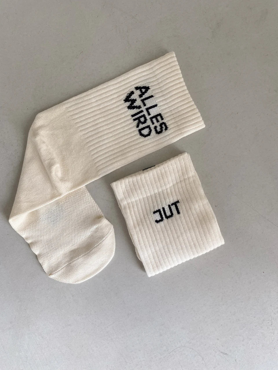JUTELAUNE ALLES WIRD JUT Socken, offwhite