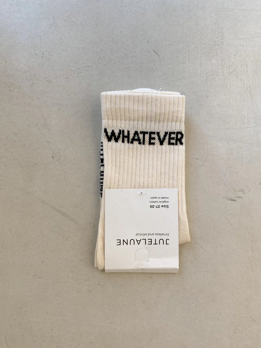 JUTELAUNE WHATEVER Socken, offwhite