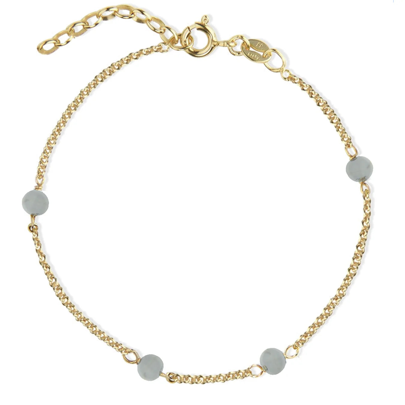 JEBERG JEWELLERY LOVE EYE LACE AGATE Armband, gold