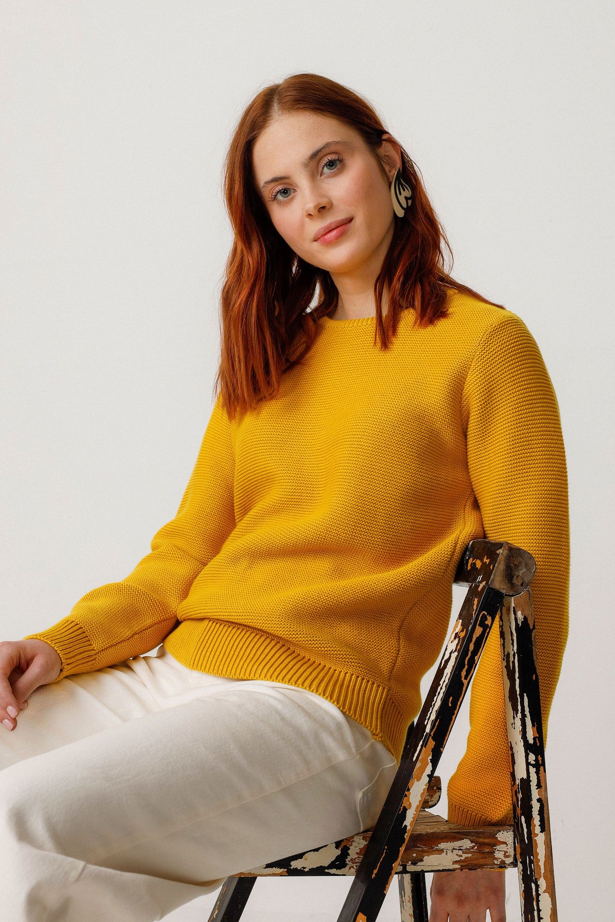 SKFK IRADI Pullover, senfgelb