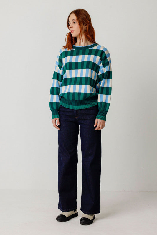 SKFK LARHUN Pullover, grün/blau