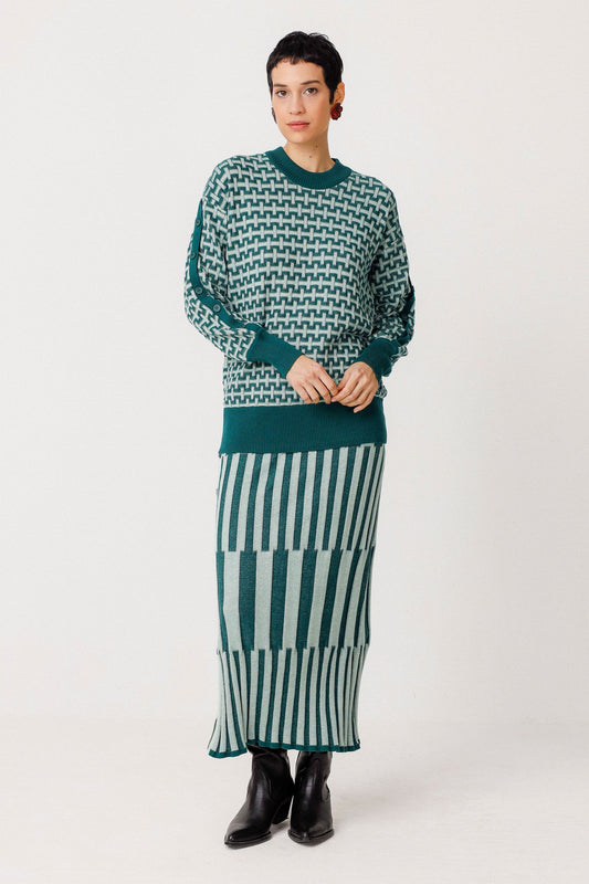 SKFK GURENDE Pullover, petrol