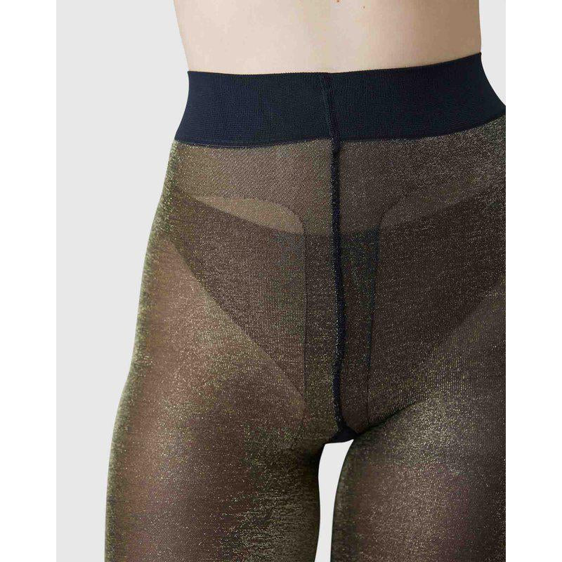 SWEDISH STOCKINGS TORA Strumpfhose, schwarz-gold
