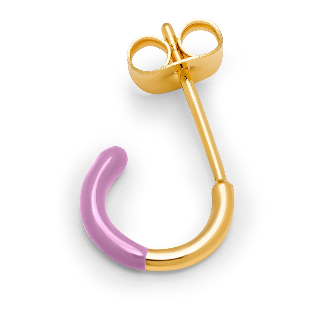LULU COPENHAGEN HOOP HALF DIP Ohrring, purple/gold