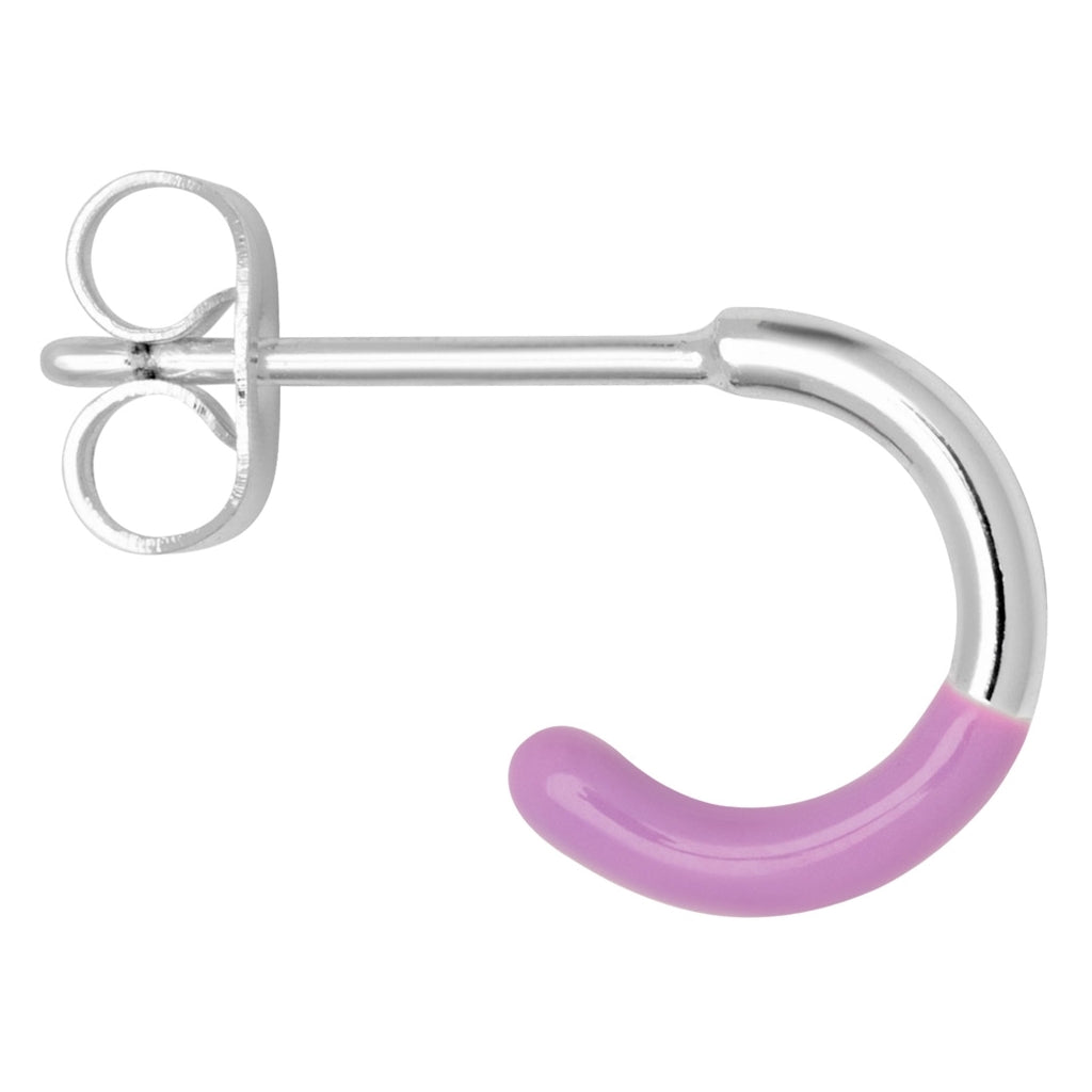 LULU COPENHAGEN HOOP HALF DIP Ohrring, purple/silber