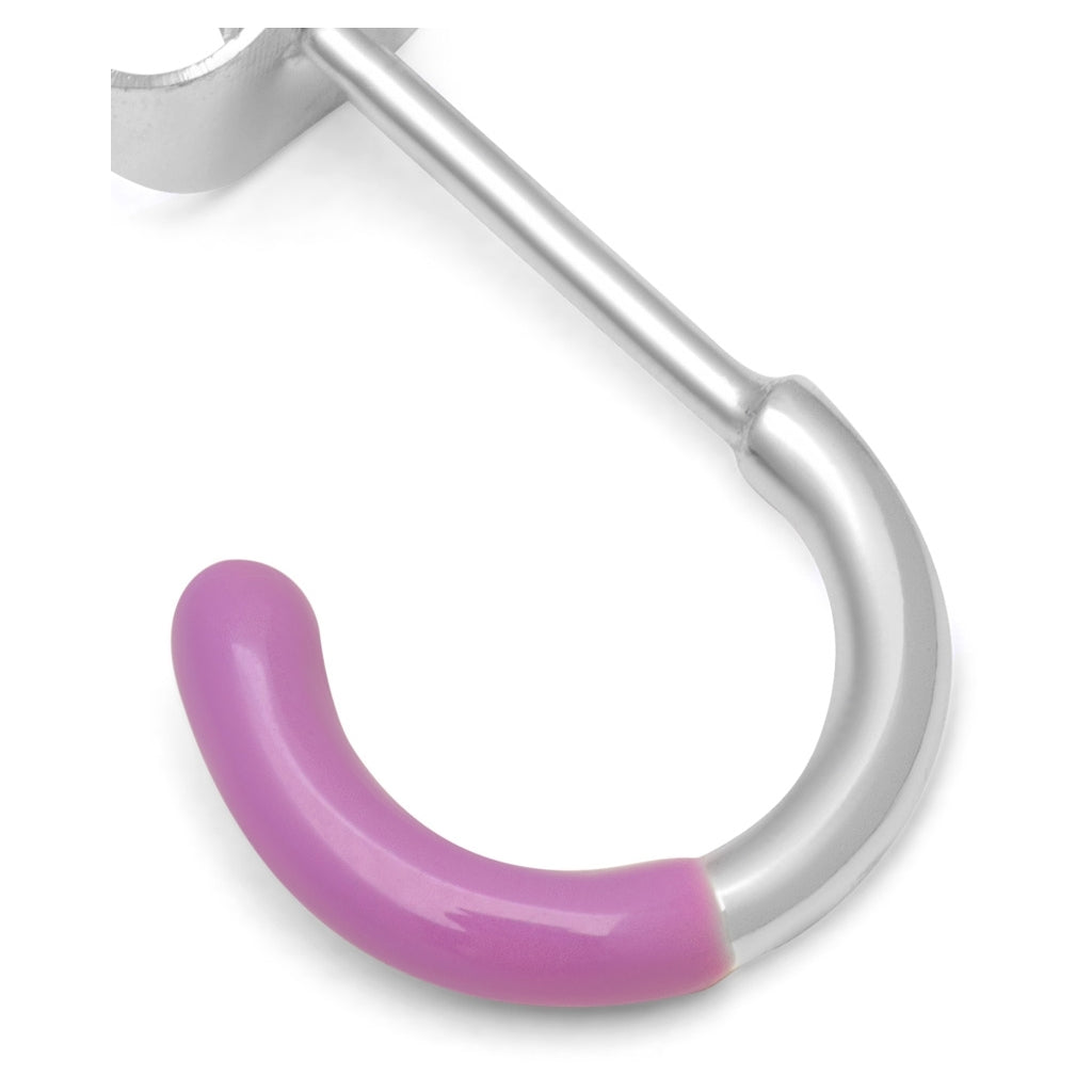 LULU COPENHAGEN HOOP HALF DIP Ohrring, purple/silber