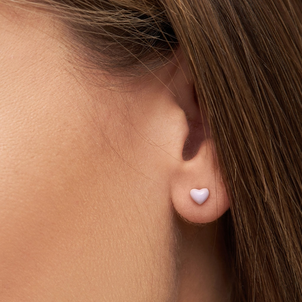 LULU COPENHAGEN LOVE U Ohrstecker, purple
