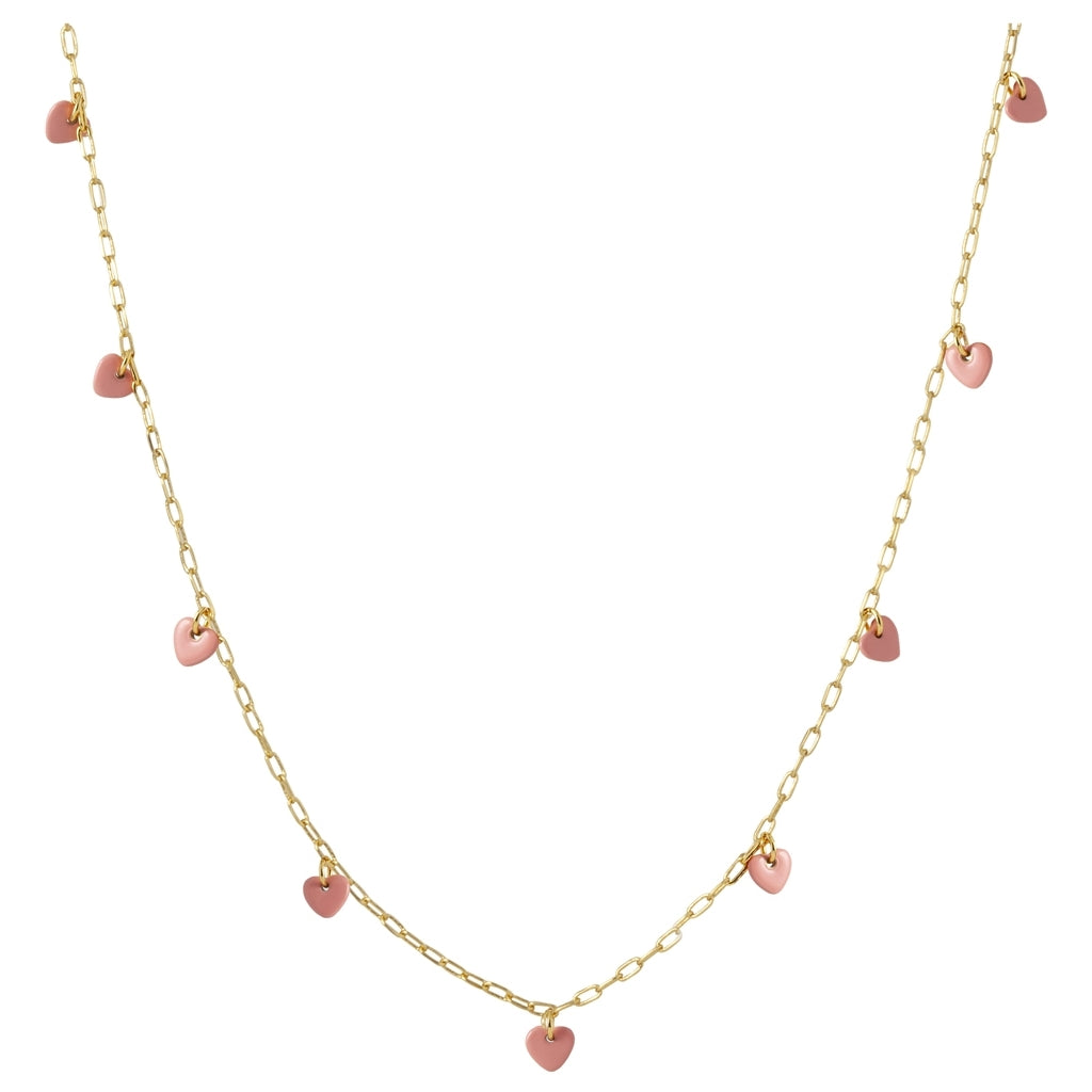 LULU COPENHAGEN LOVE U Kette, burnt coral/gold