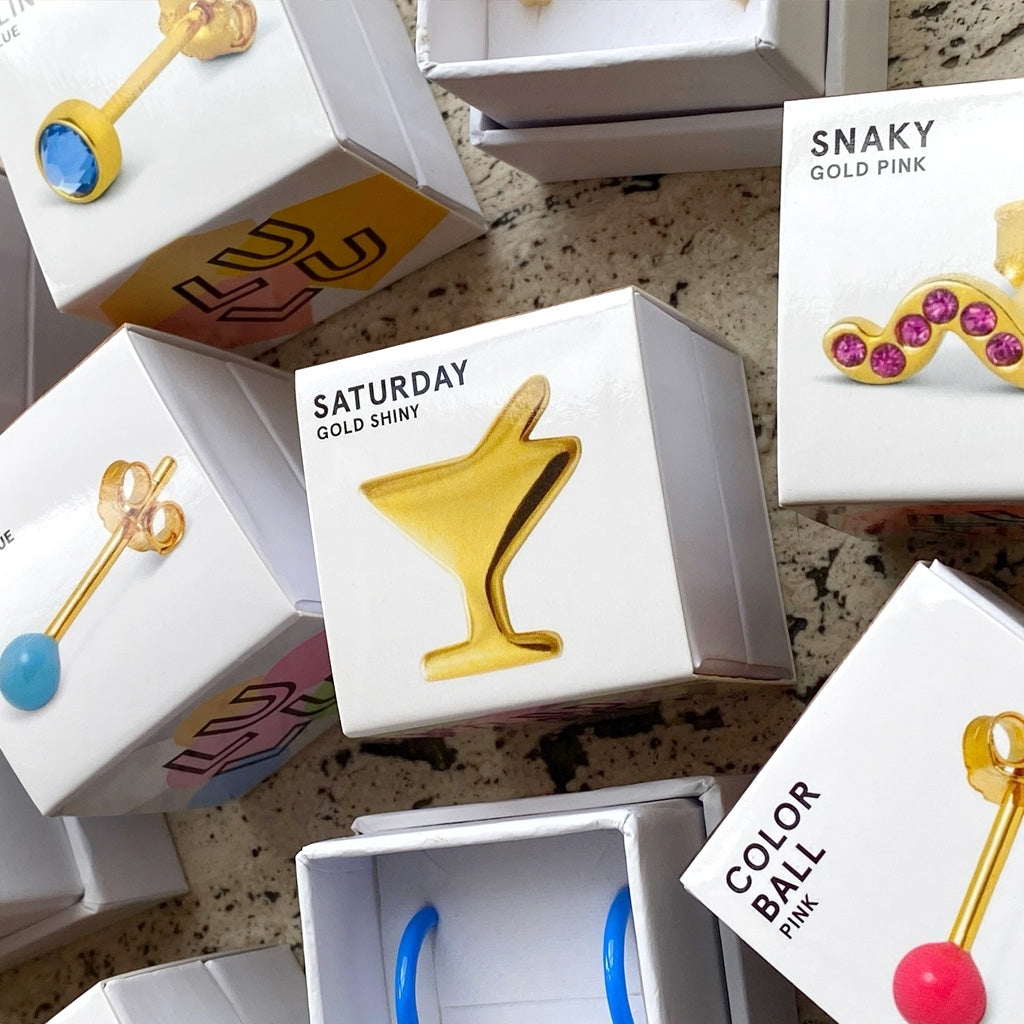 LULU COPENHAGEN SATURDAY Ohrstecker, gold
