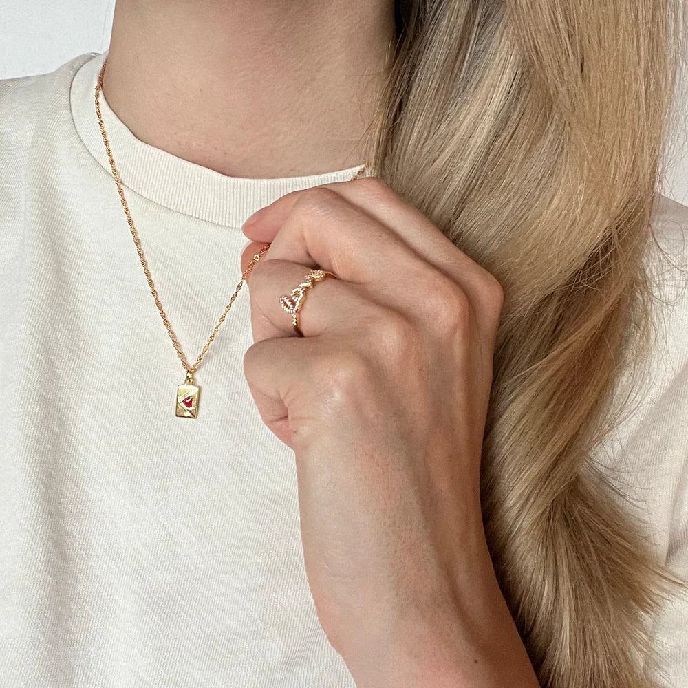 ATELIER BRANDLINGER LOVELETTER Halskette, gold