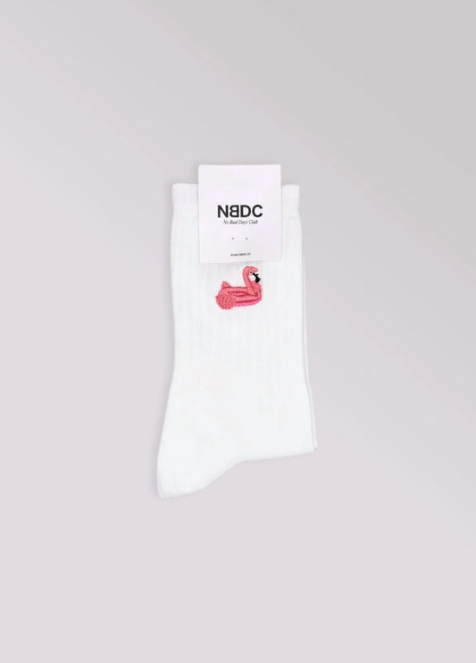 NBDC FLOATING FLAMINGO Socken, weiß