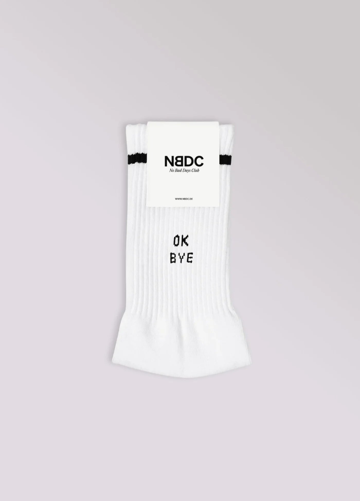 NBDC OK BYE Socken, weiß